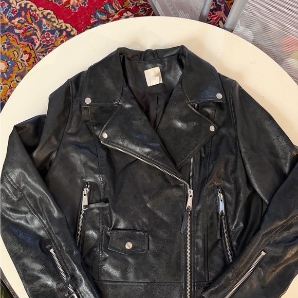 H&M Jackets & Blazers - H&M Black Leather Jacket